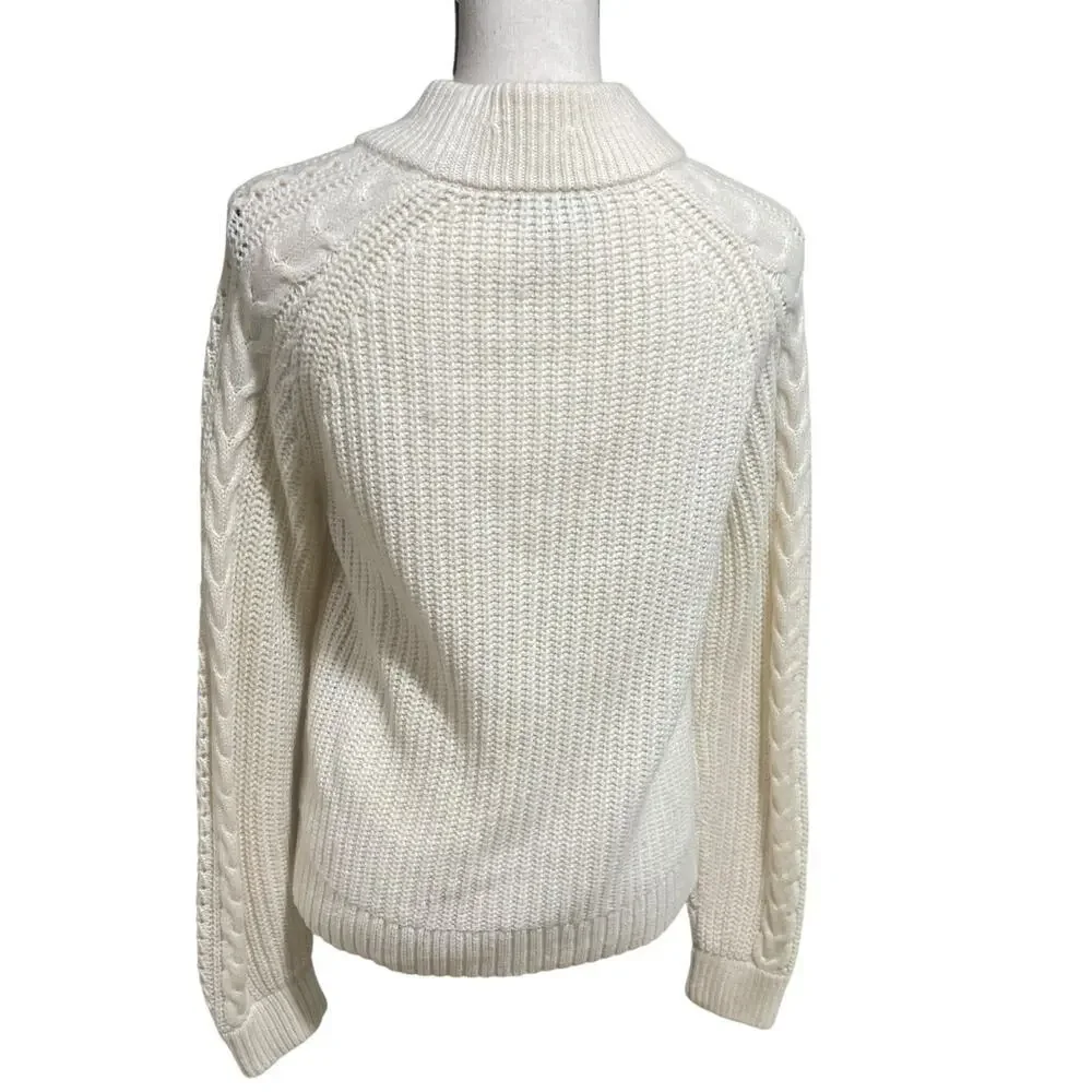 J.crew azra pom-pom cable knit sweater
